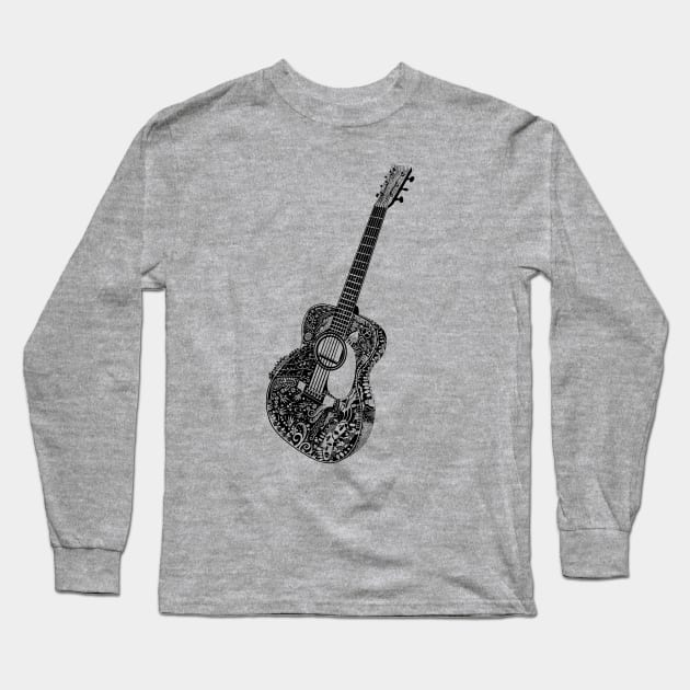 Best Acoustic Air Guitar Long Sleeve T-Shirt by BullShirtCo